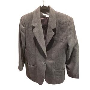 Jennifer Moore Gray Blazer 100 percent wool shell